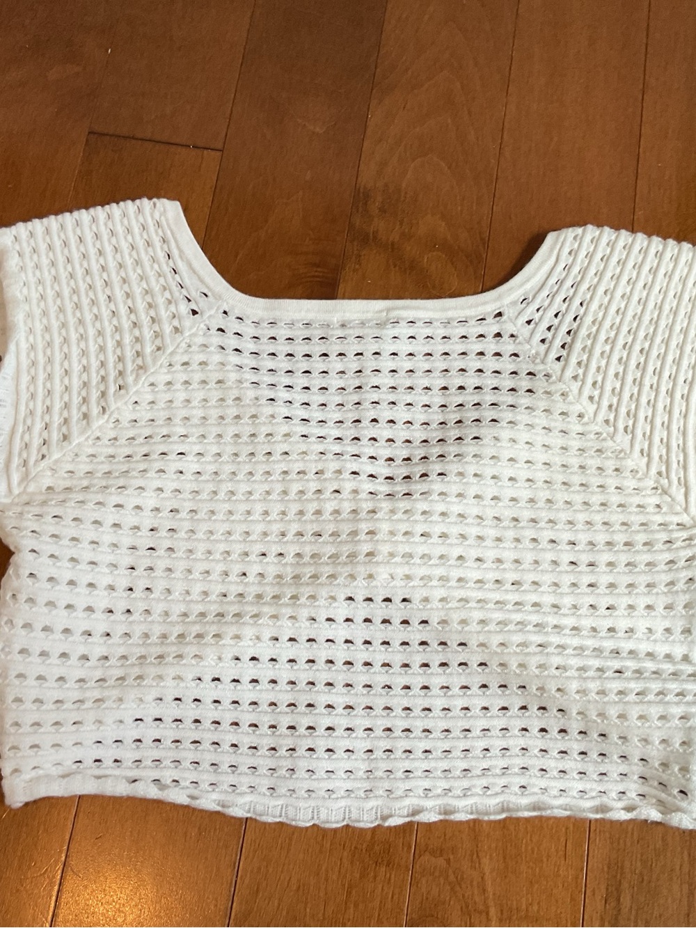Garage Cream Knit Twist-Front Crop Top - Picture 2 of 3